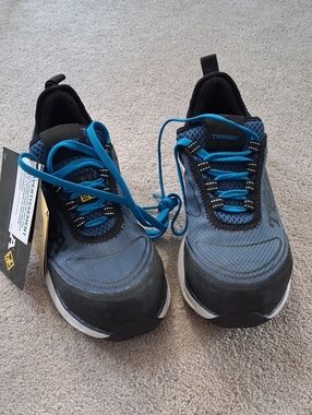Terra Brand, Jetstride Women's Blue Steel Toed Safety Shoes, Size 6
